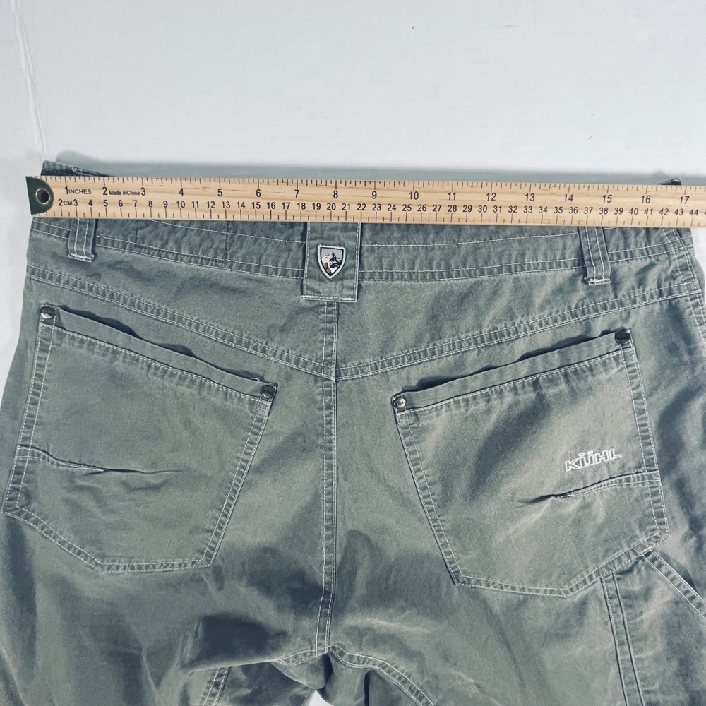 KUHL Mens Revolver Pants Men's W33xL32 Olive Green Cotton Nylon Vintage Wash - Picture 4 of 16